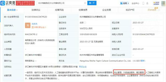 王思聰成立新公司，進軍外賣與人工智能公共服務平臺雙賽道
